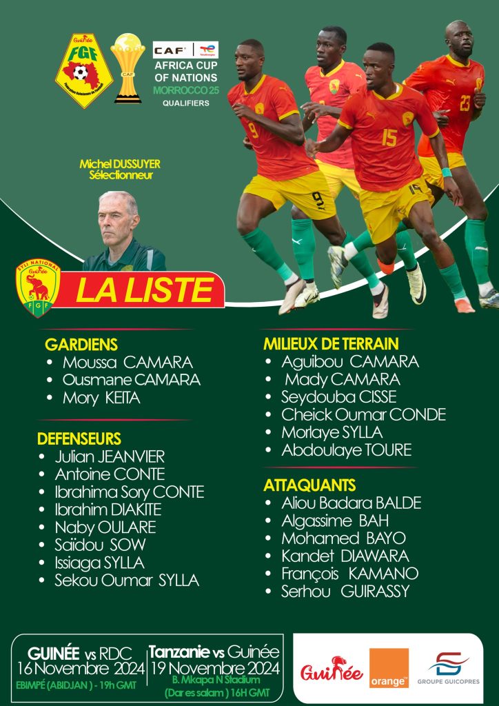 Liste Guinée