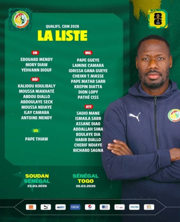 Liste Sénégal