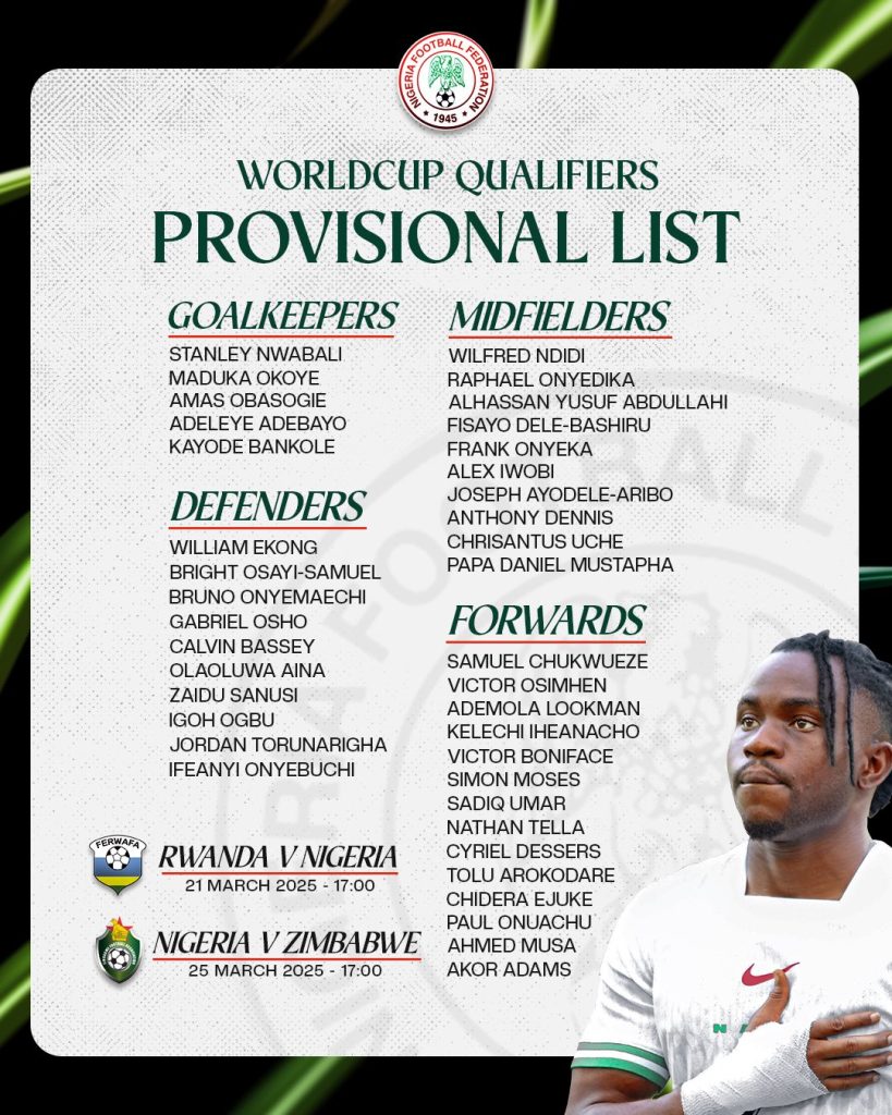 Pré-liste Nigeria