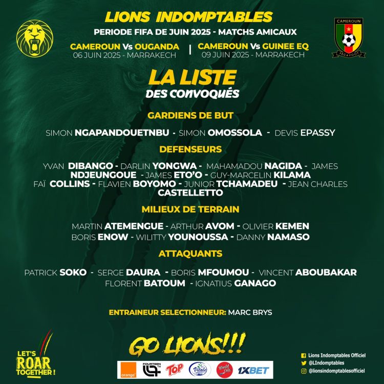 Liste Cameroun