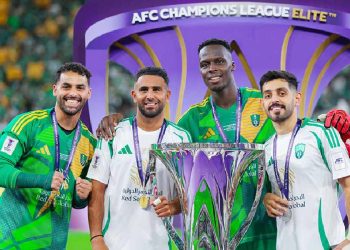 Riyad Mahrez et Edouard Mendy